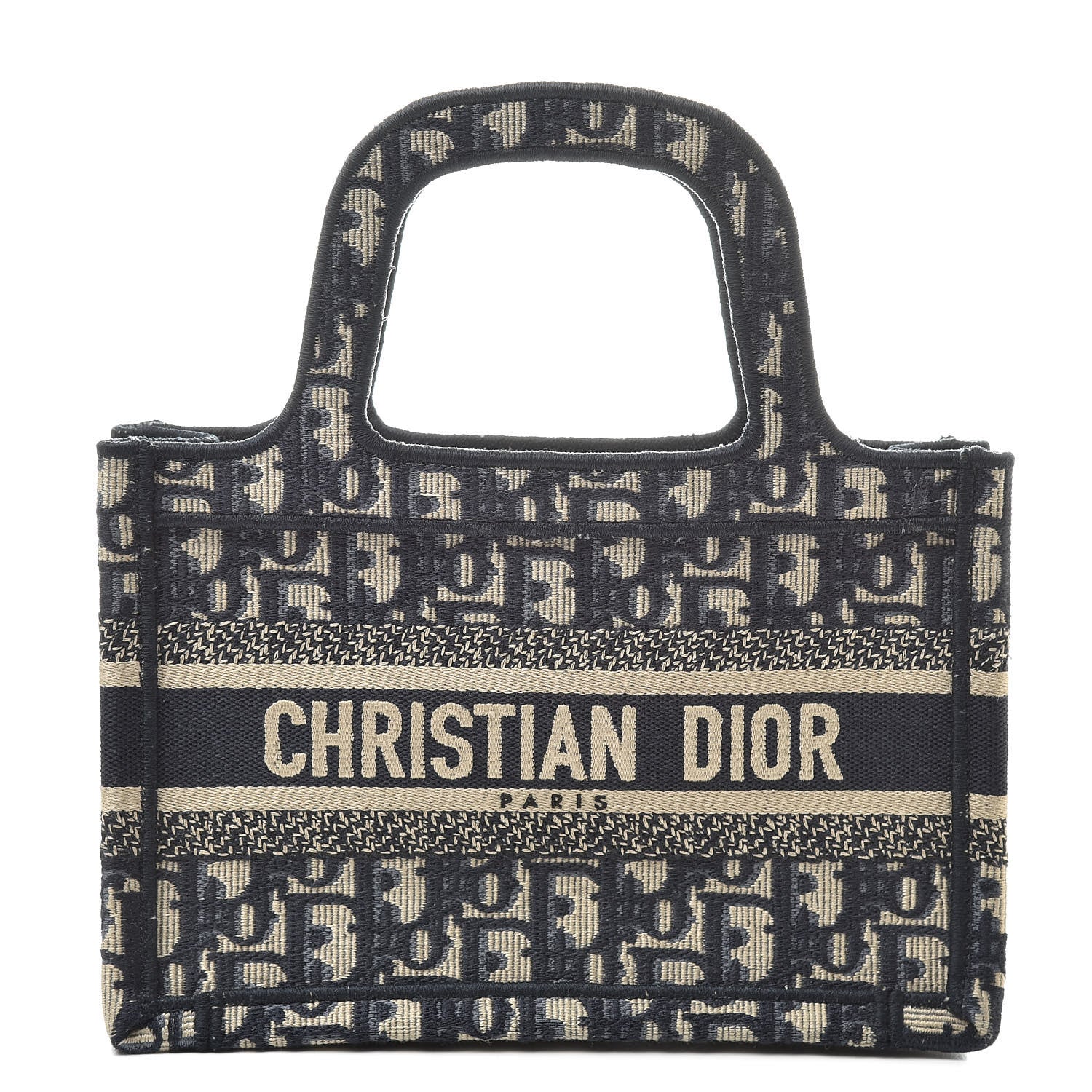 Christian Dior Oblique Mini Book Tote Blue Multicolor 1 of 11