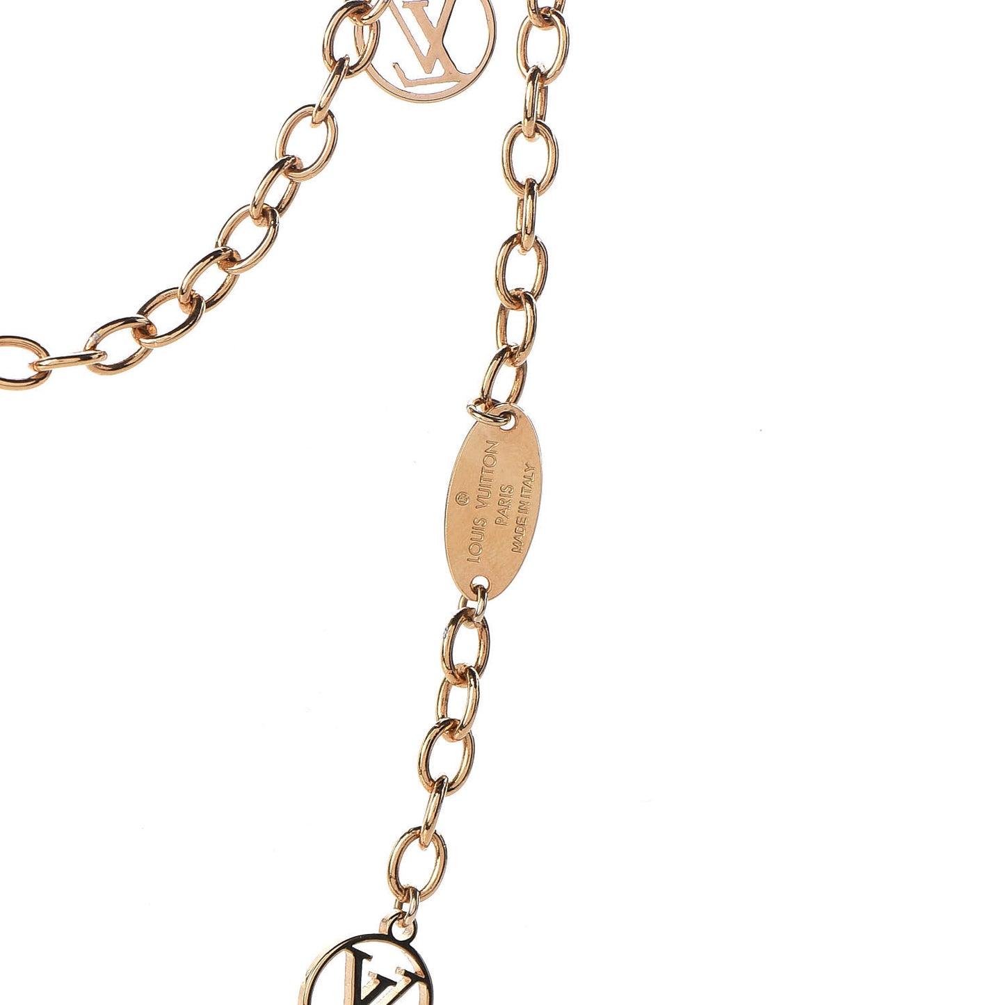 Logomania Sautoir Necklace Silver Gold