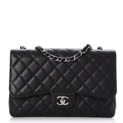 Chanel Caviar Quilted Jumbo Single Flap Black 1 of 8