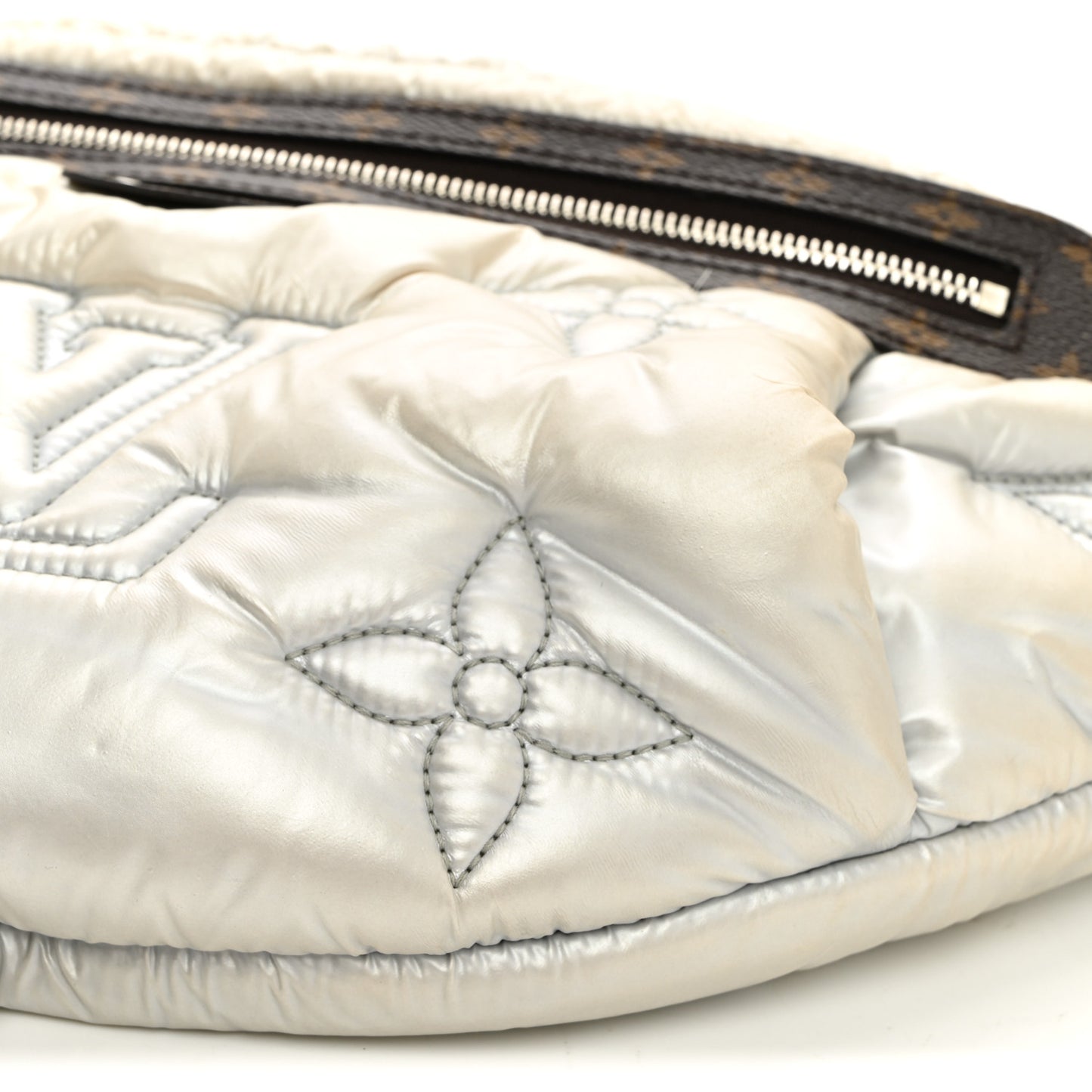 Econyl Monogram Pillow Bumbag Silver