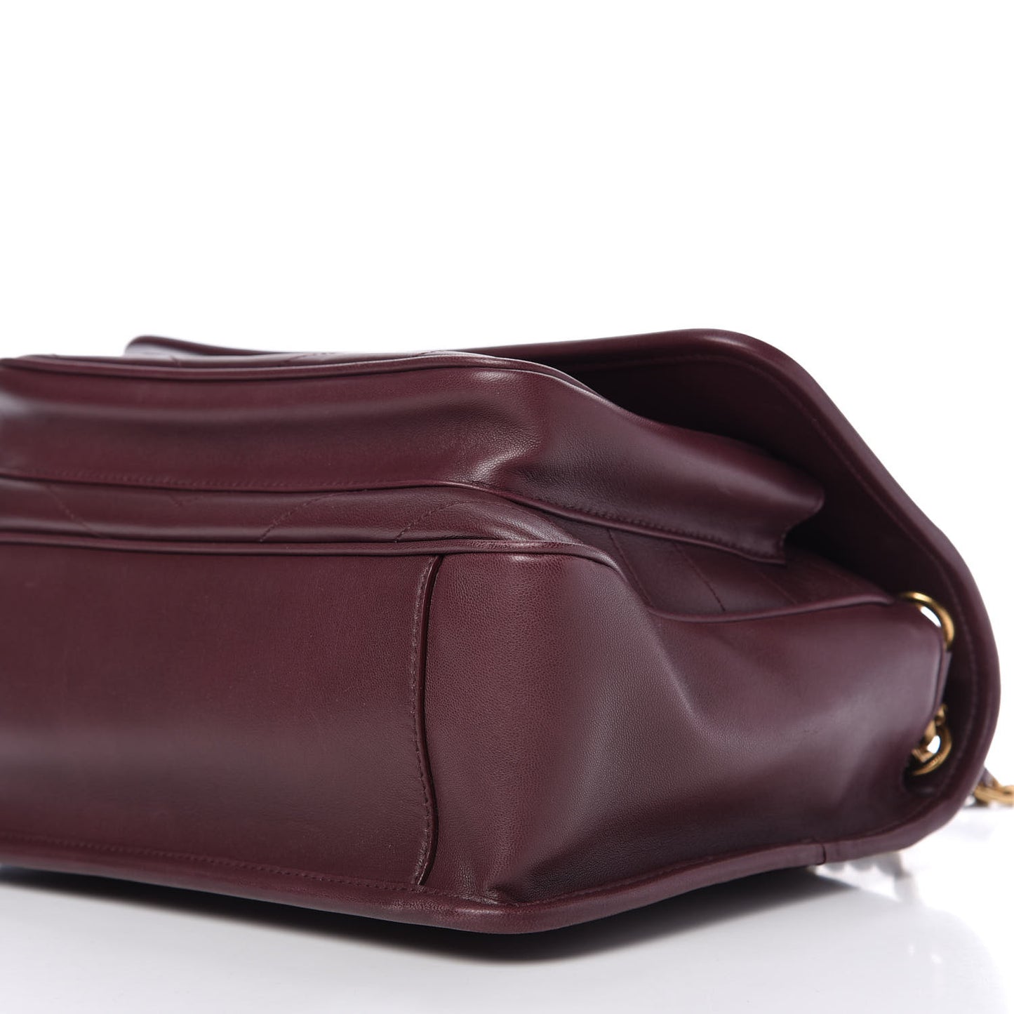 Lambskin Matelasse Monogram Medium Niki Chain Satchel Burgundy