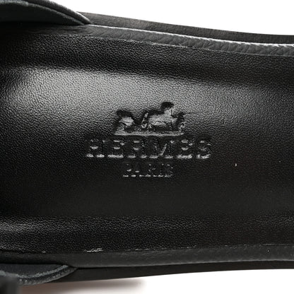 Hermes Epsom Santorini Sandals 39 Black 7 of 12