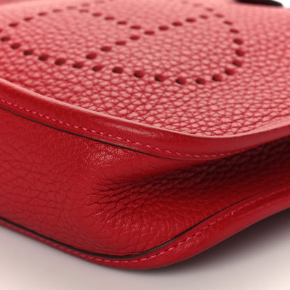 Hermes Taurillon Clemence Amazone Evelyne TPM Rouge Casaque Bleu Saphir 9 of 9