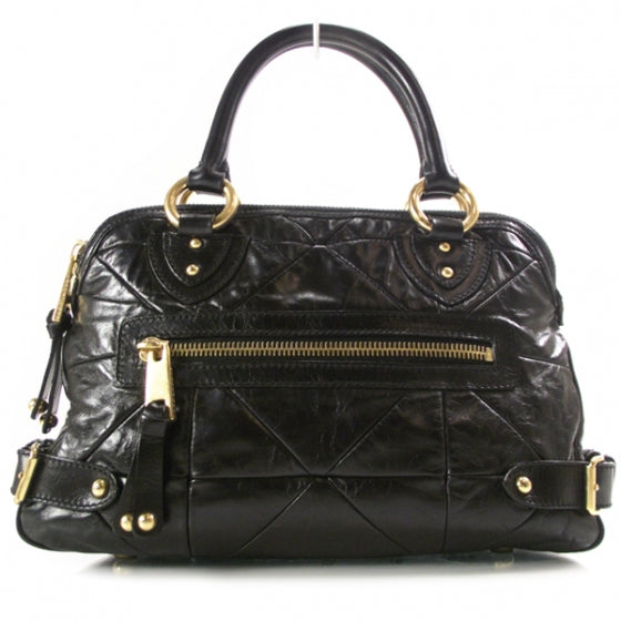 Leather Patchwork Elise Black