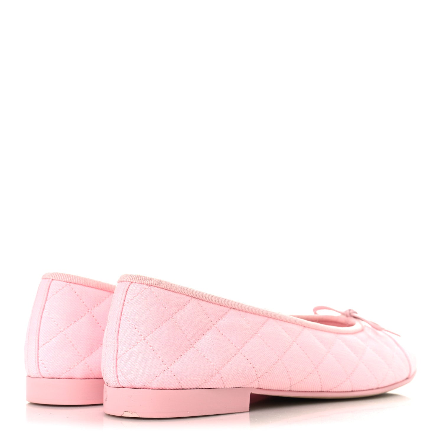Chanel Denim CC Cap Toe Ballerina Flats 39.5 Pink 5 of 10
