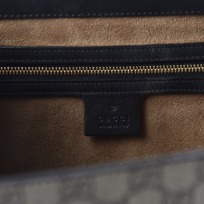 Gucci GG Supreme Monogram Calfskin Medium Padlock Top Handle Bag Beige Black Cuir 9 of 13