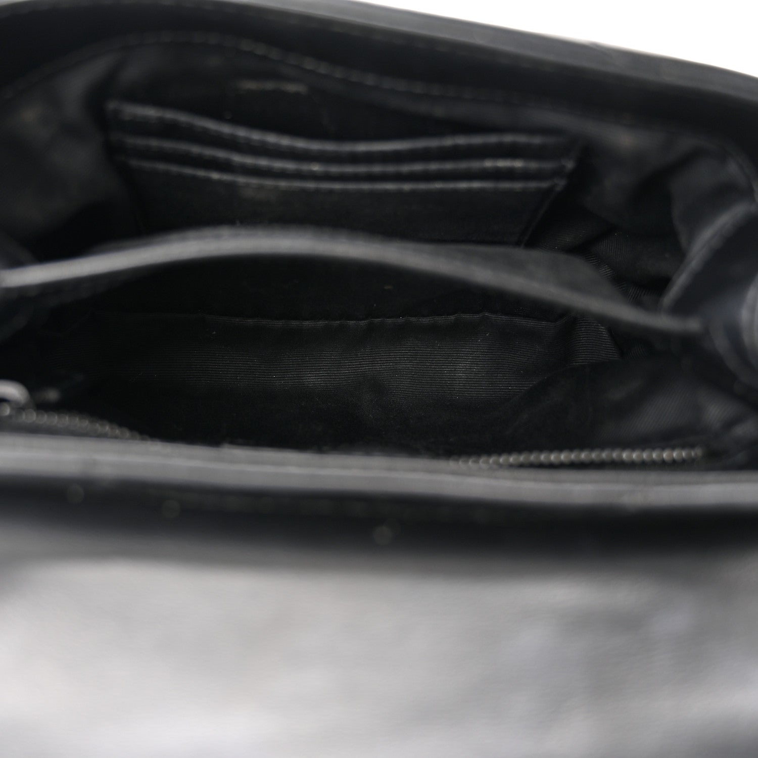 Saint Laurent Calfskin Y Quilted Monogram Monochrome Toy Loulou Crossbody Bag Black 5 of 13