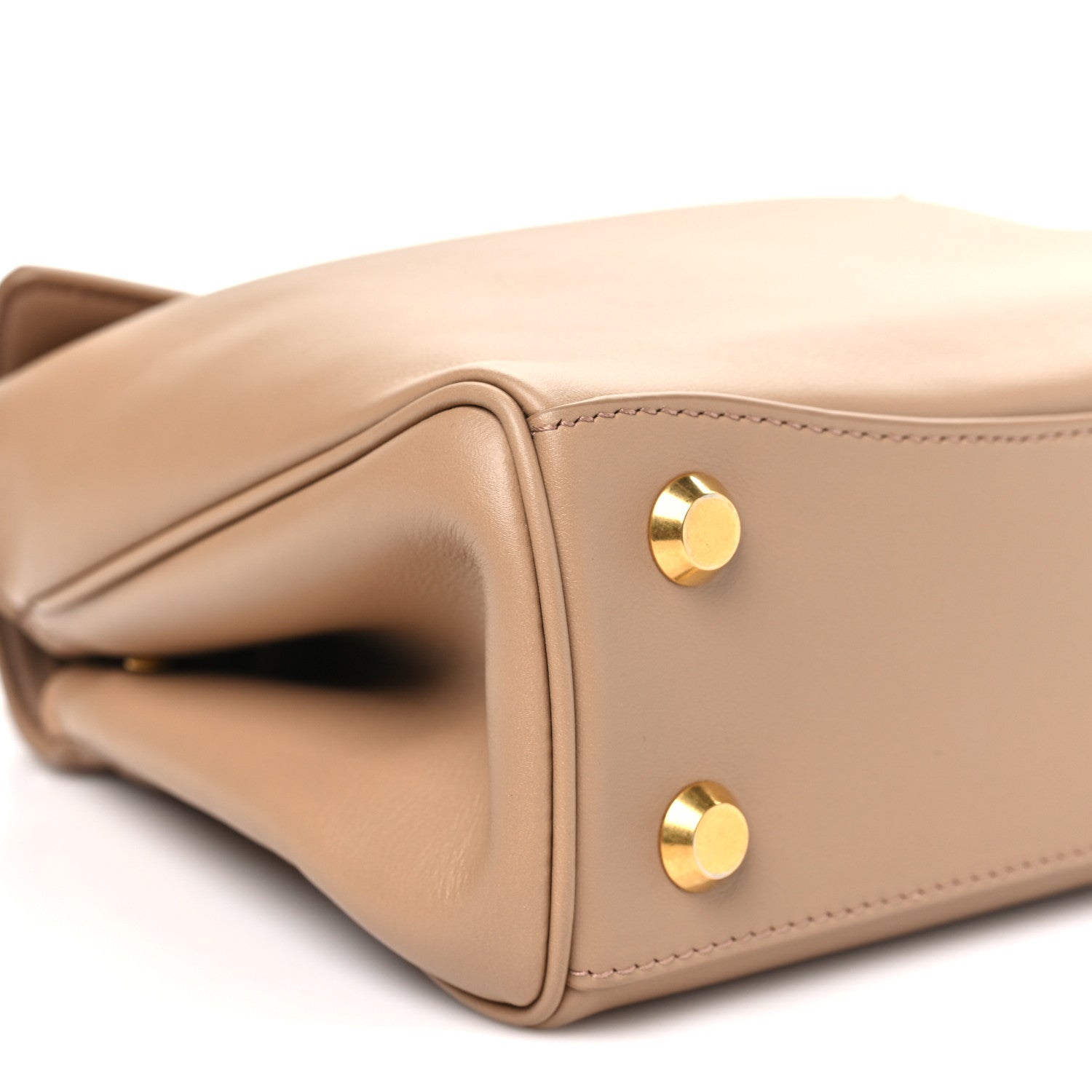 Balenciaga Natural Smooth Calfskin Mini Rodeo Top Handle Handbag Latte 9 of 10