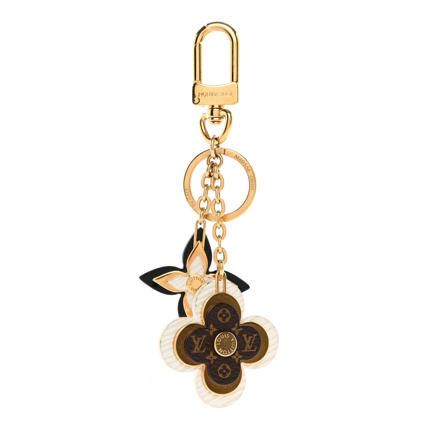 Louis Vuitton Monogram Epi Blooming Flowers Bag Charm Key Holder White 1 of 7