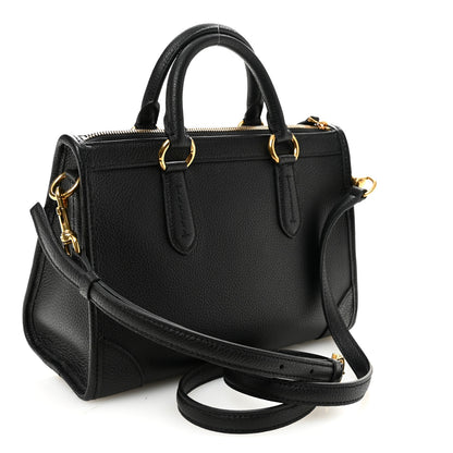 Salvatore Ferragamo Grained Calfskin 1927 Tote Black 3 of 9
