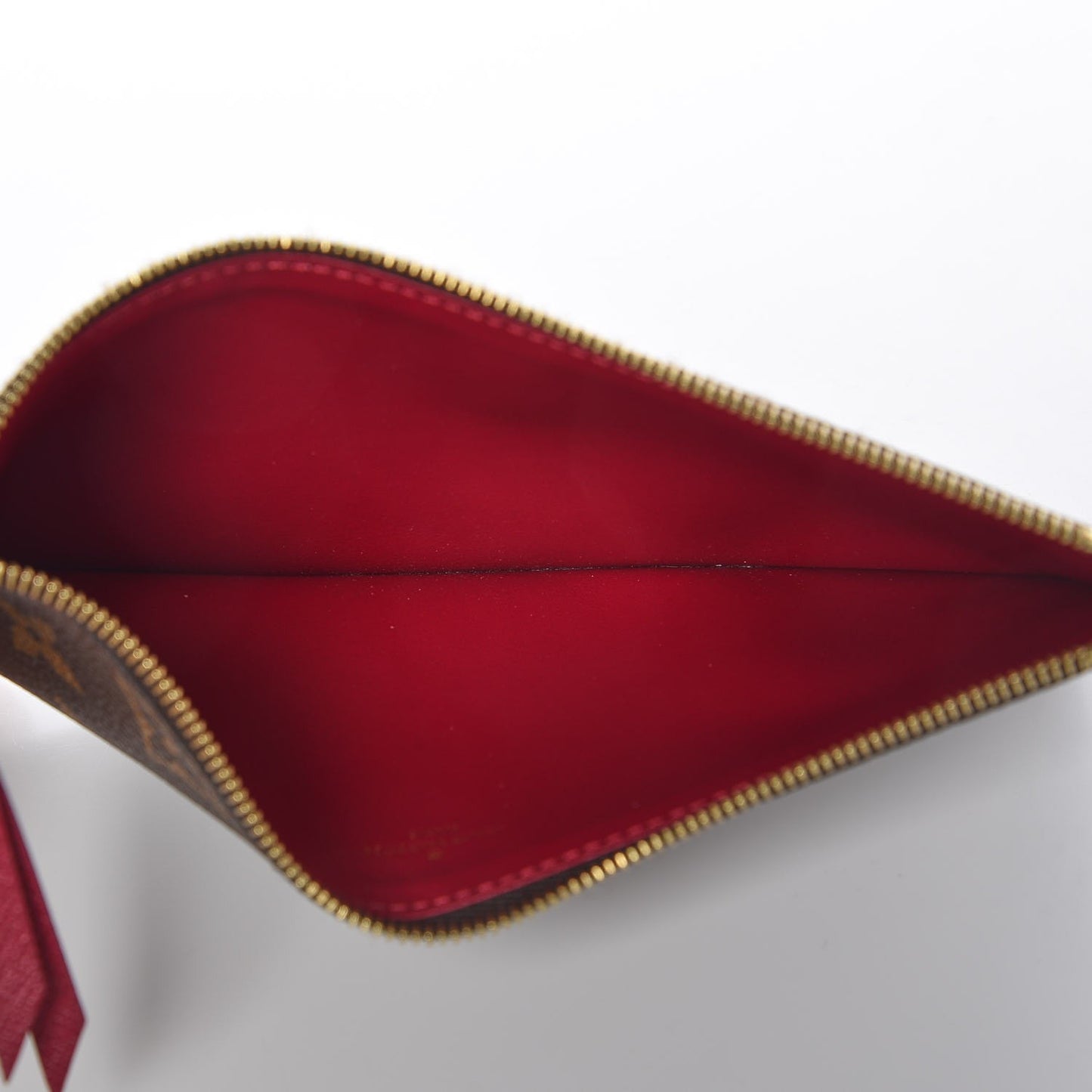Monogram Felicie Chain Wallet Zippered Insert Fuchsia