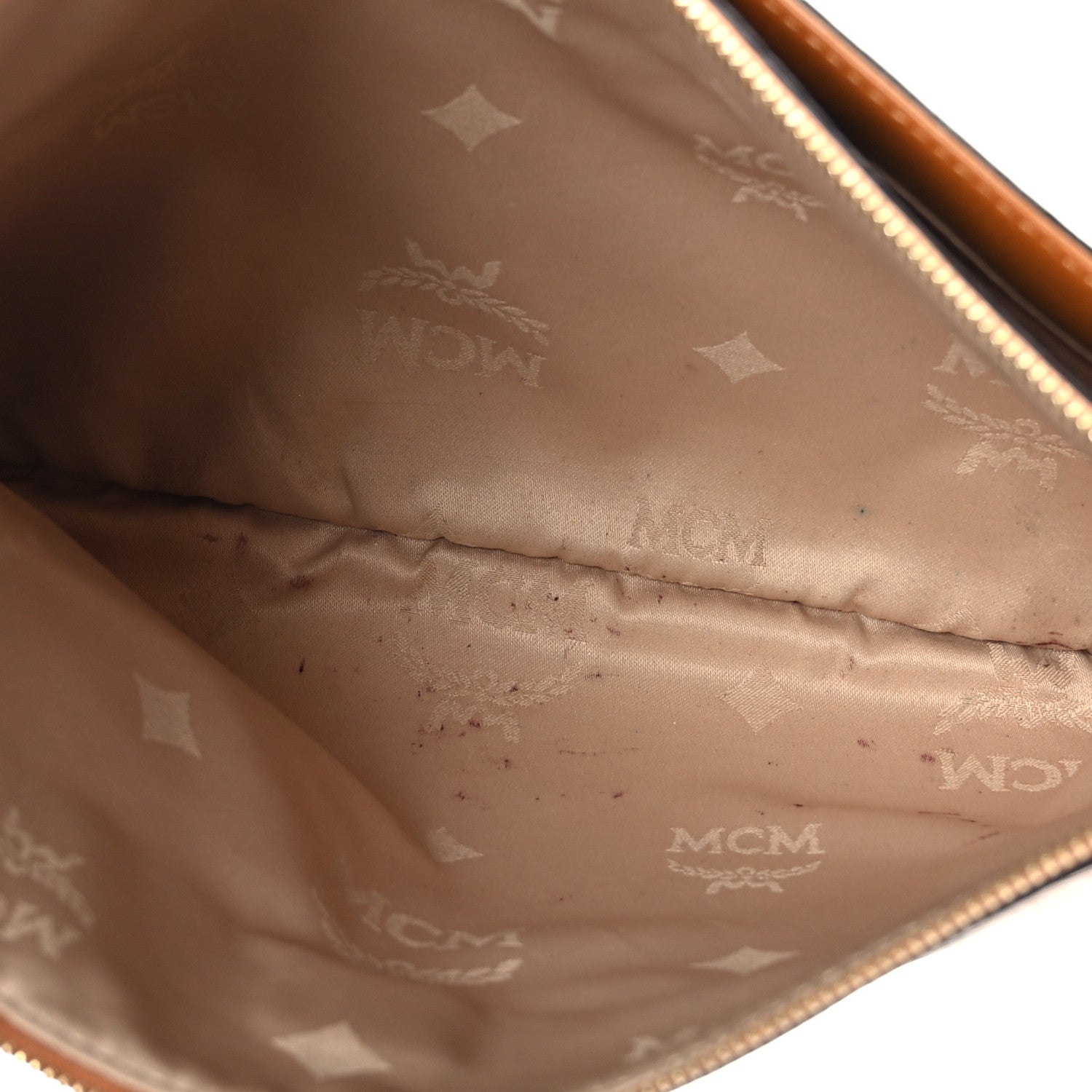 MCM Visetos Medium Crossbody Pouch Cognac 5 of 9