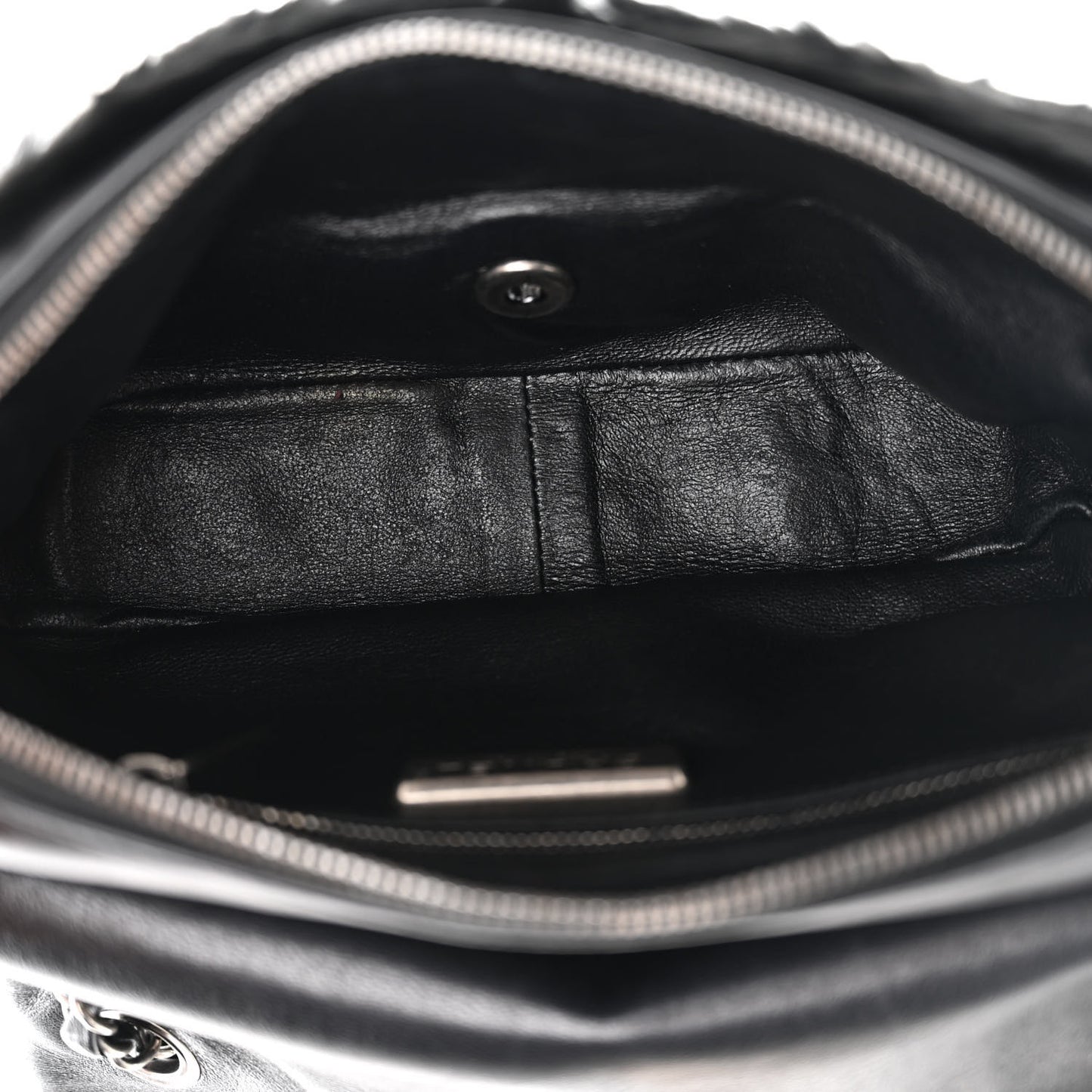 Rabbit Fur Medium Single Flap Black