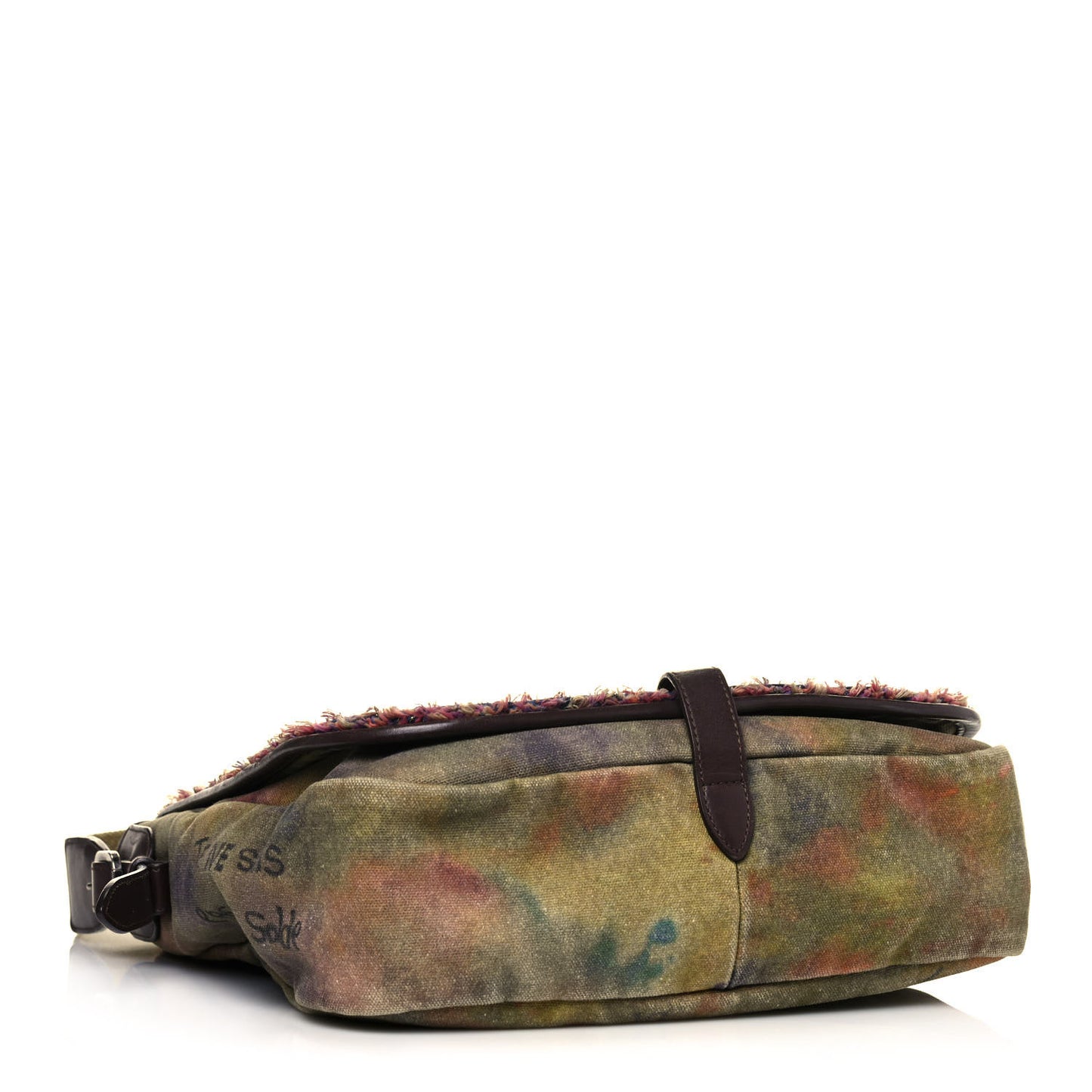Washed Toile Graffiti On The Pavements Messenger Khaki Multicolor