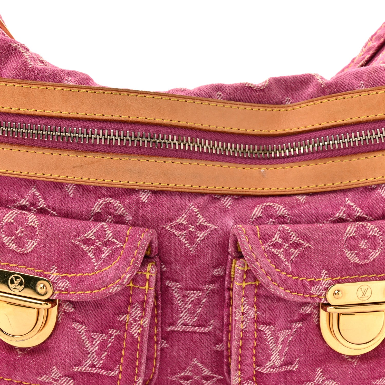 Louis Vuitton Denim Baggy PM Fuchsia 7 of 12