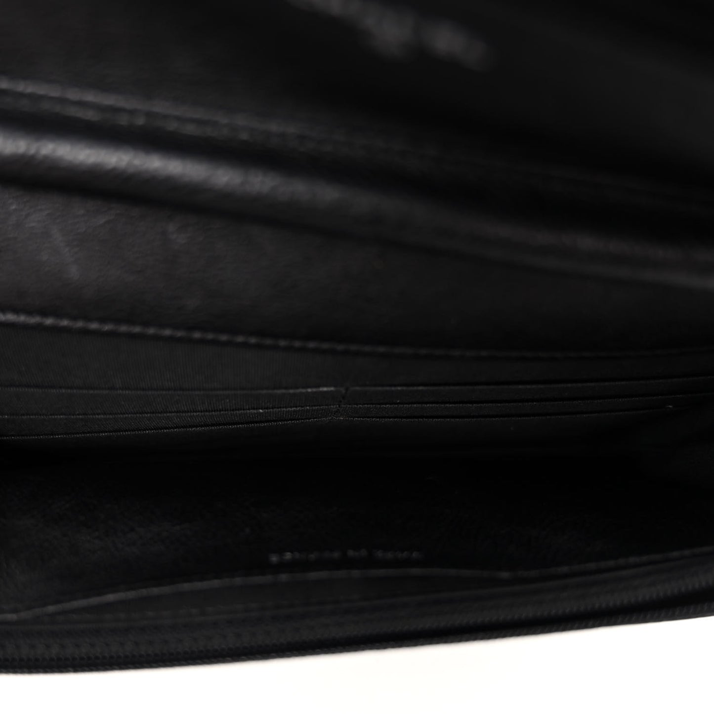 Calfskin Quilted Chain Around Boy Wallet On Chain WOC Black