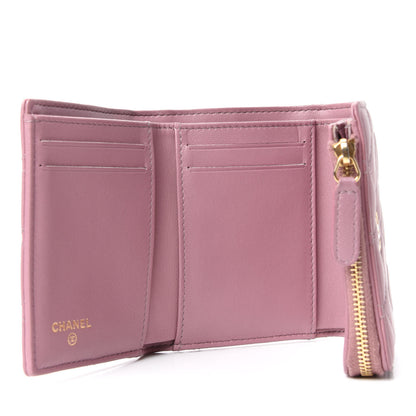 Chanel Lambskin Quilted Flap Wallet Light Purple 5 of 8