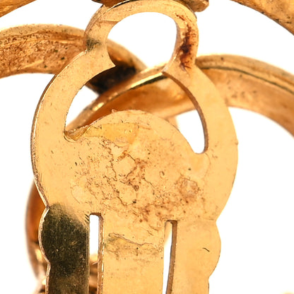Chanel Metal Round CC Clip On Earrings Gold 6 of 6
