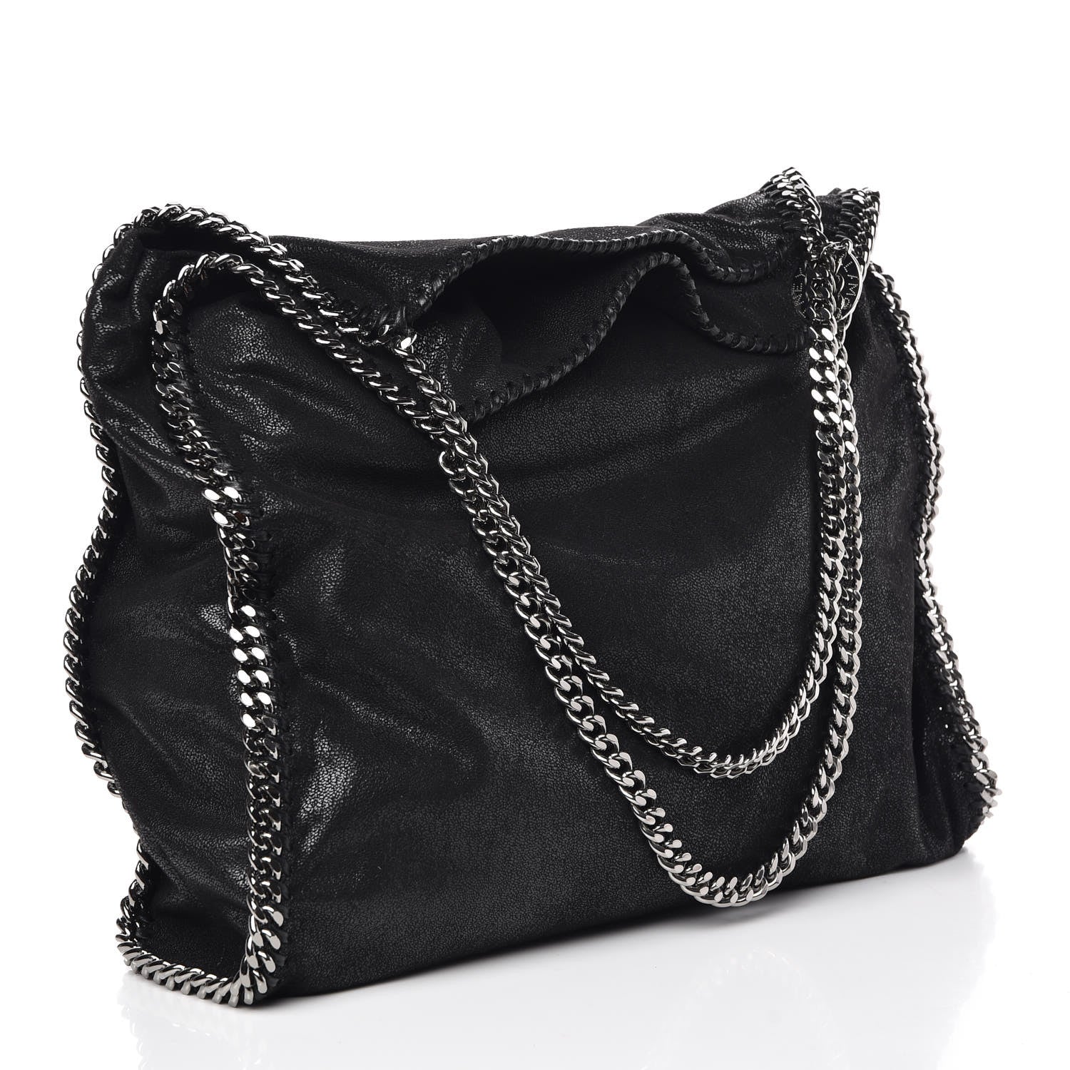 Stella McCartney Shaggy Deer Big Falabella Tote Black 4 of 9