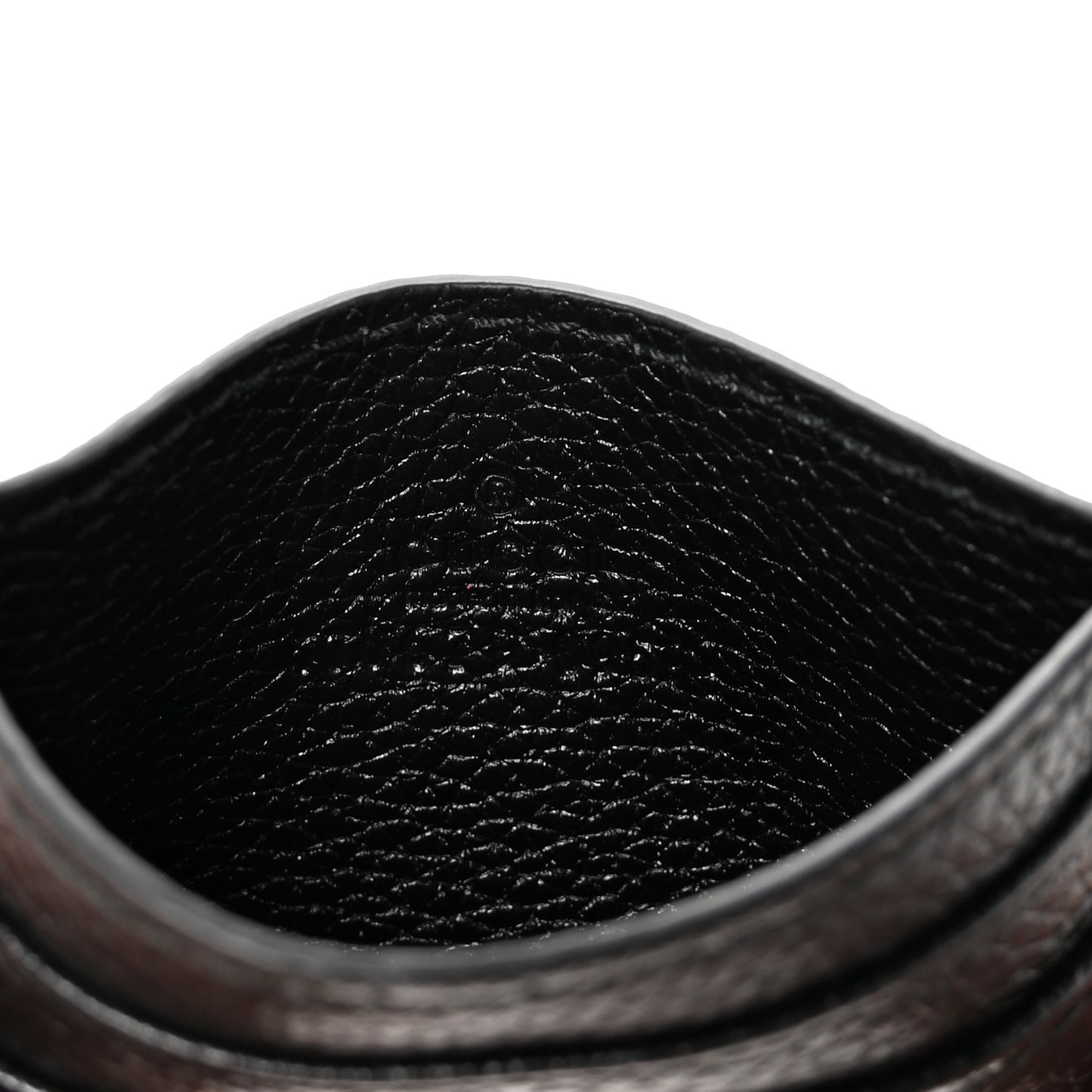 Grainy Calfskin Zumi Card Holder Black
