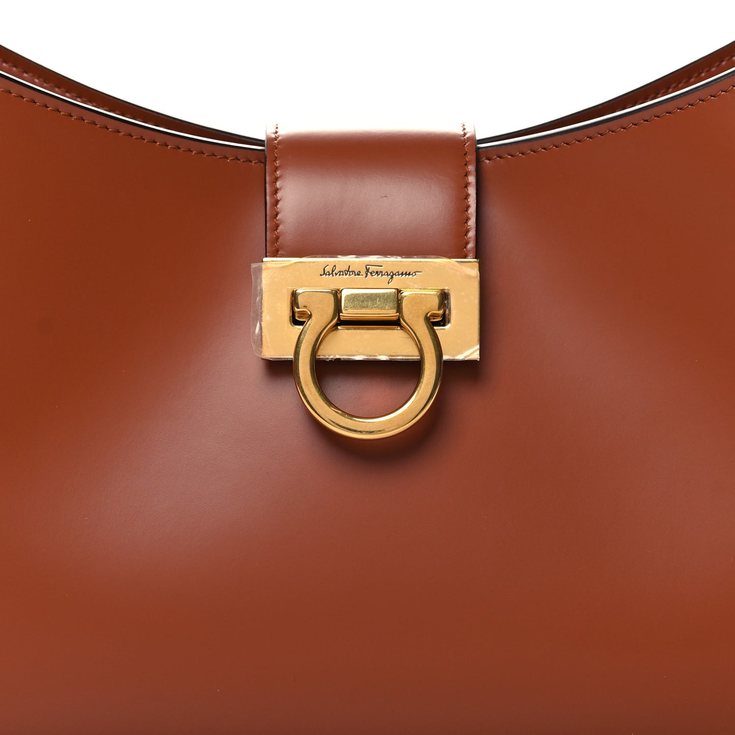 Calfskin Trifolio Shoulder Bag Siena Tan