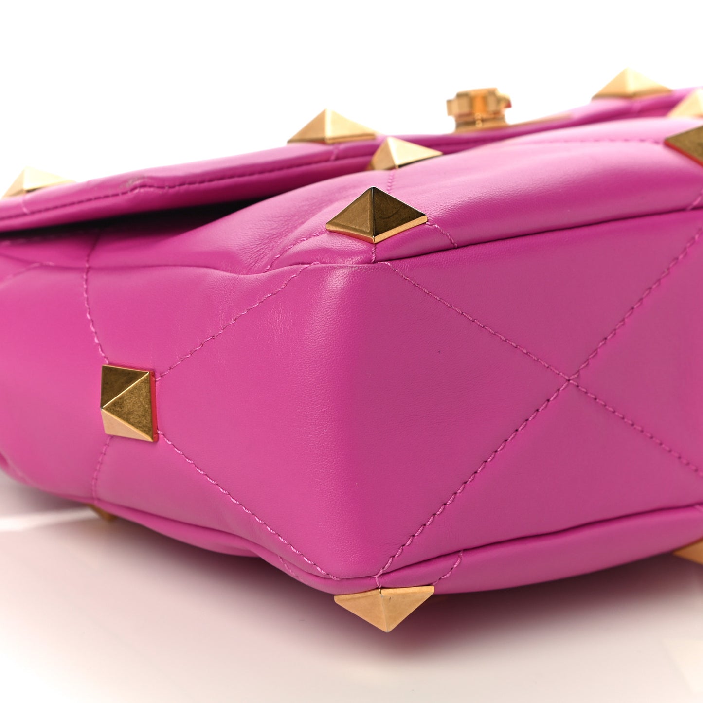 Nappa Large Roman Stud Shoulder Bag Radiant Orchid