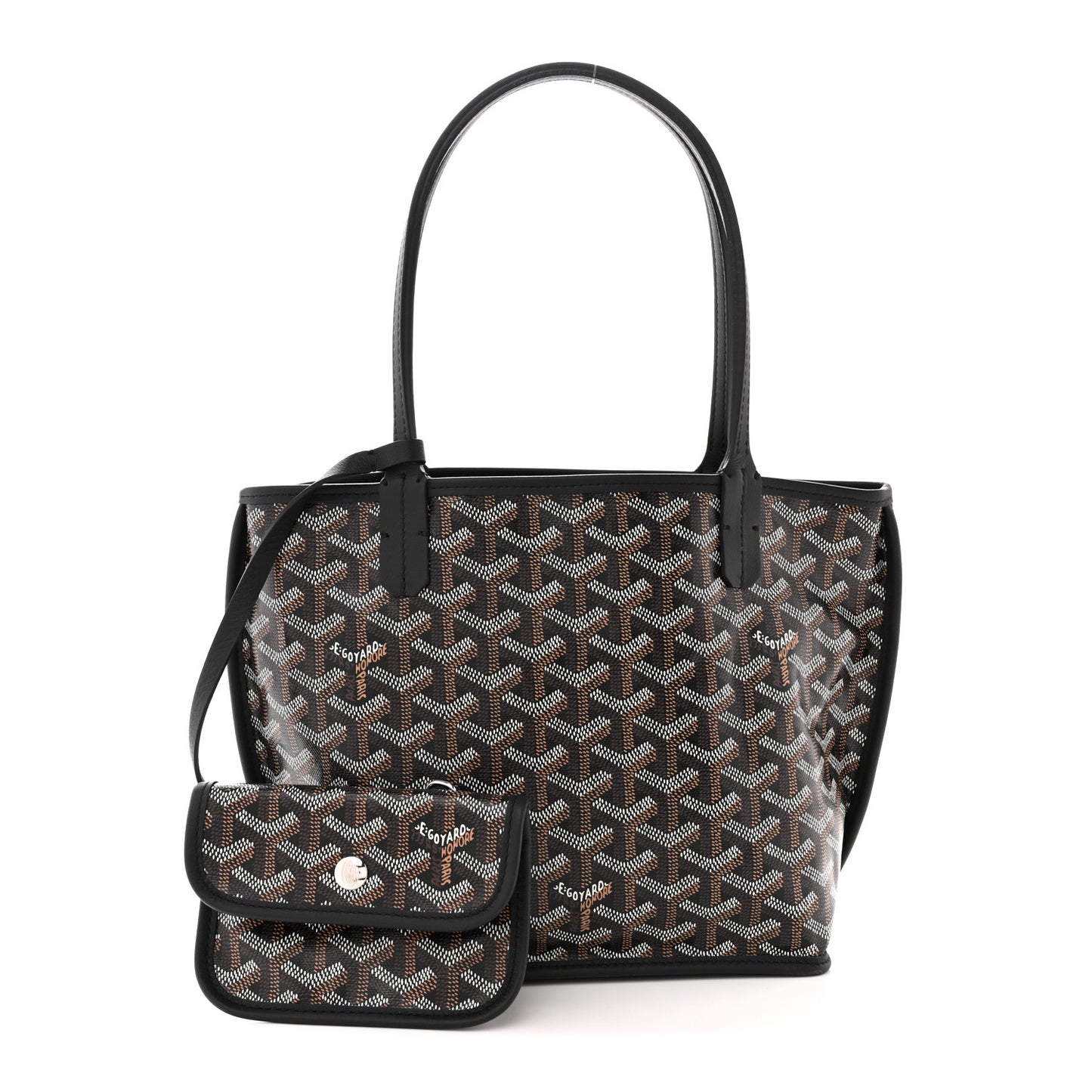 Goyardine Reversible Mini Anjou Black