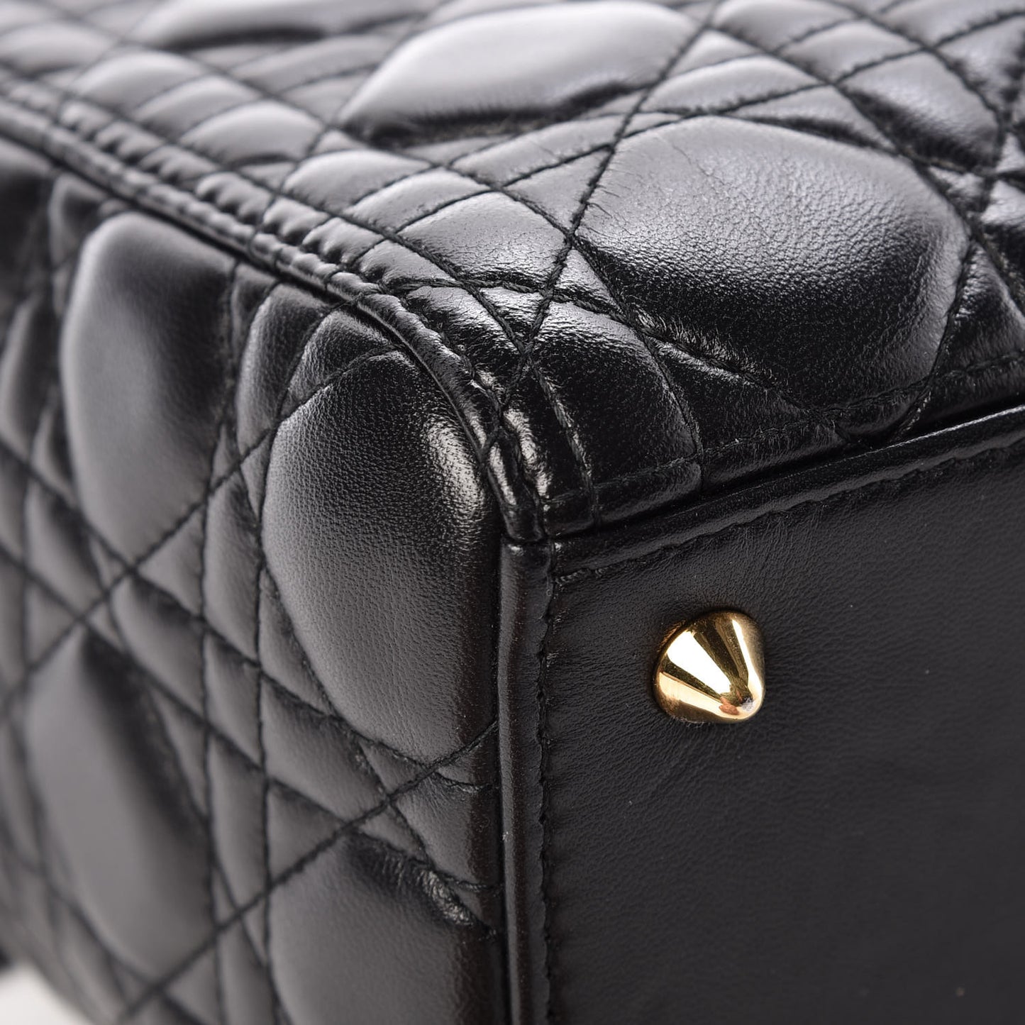 Lambskin Cannage Medium Lady Dior Black
