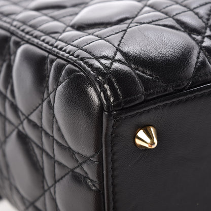 Christian Dior Lambskin Cannage Medium Lady Dior Black 12 of 17