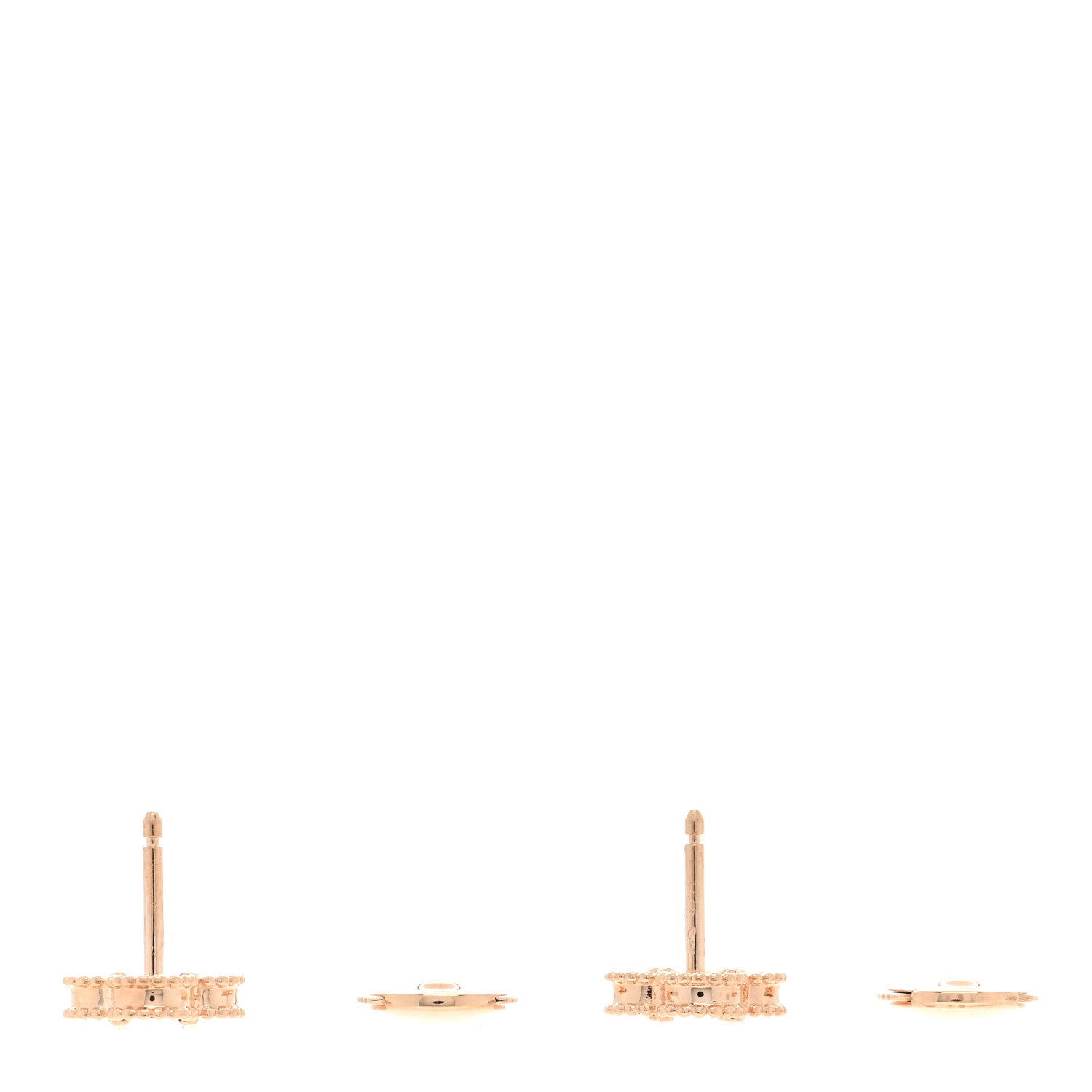 Van Cleef & Arpels 18K Rose Gold Carnelian Sweet Alhambra Earrings 3 of 5