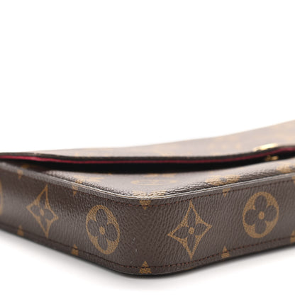 Louis Vuitton Monogram Pochette Felicie Chain Wallet Fuchsia 9 of 11
