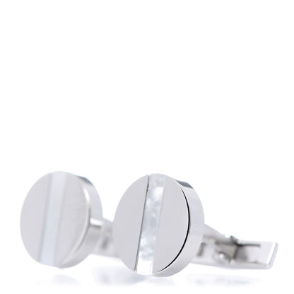 Cartier Sterling Silver Mother of Pearl LOVE Cufflinks 3 of 5