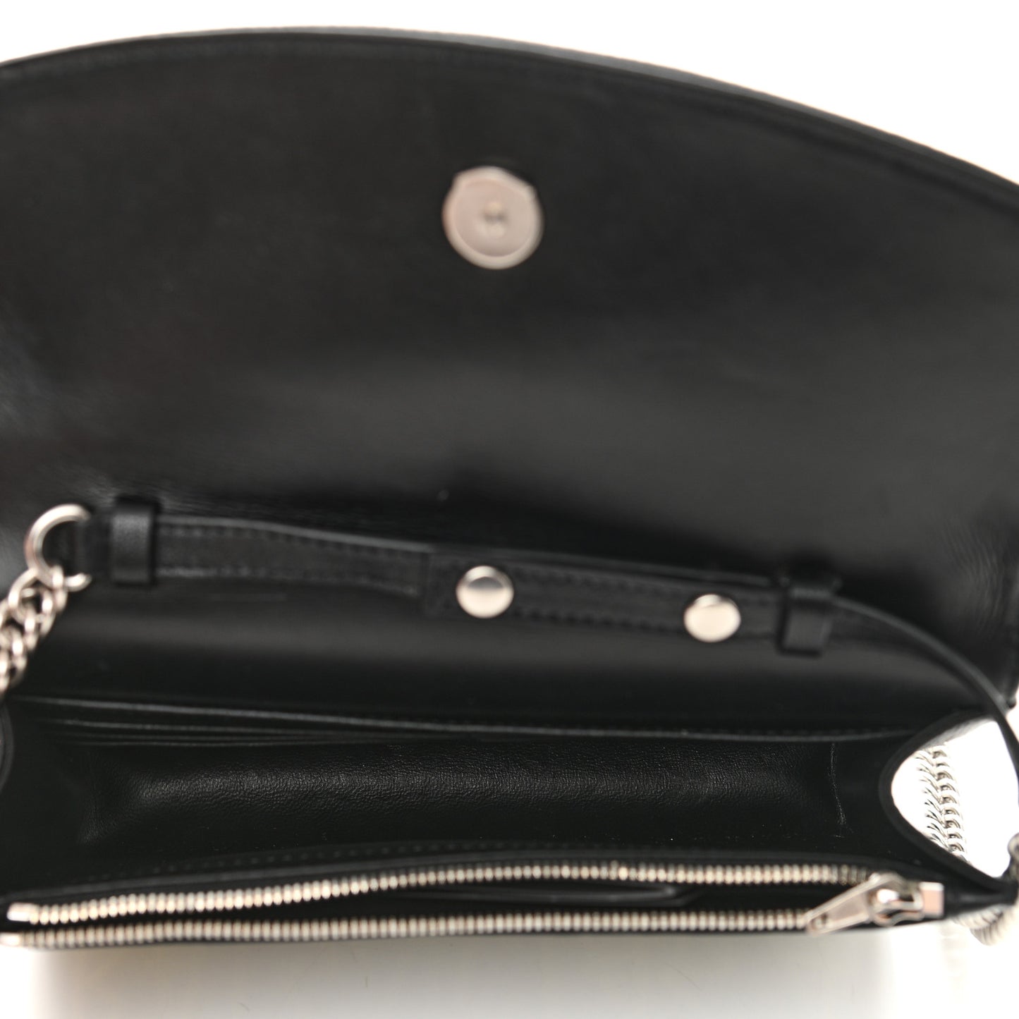 Grained Calfskin Graffiti BB Wallet On Chain Black