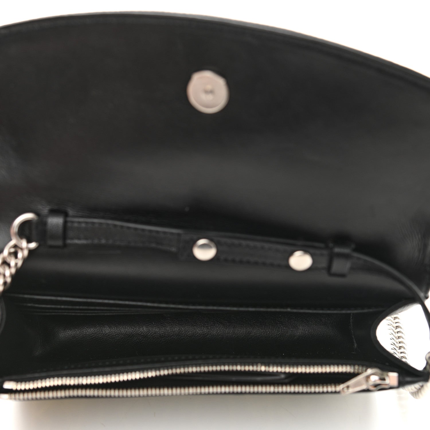 Balenciaga Grained Calfskin Graffiti BB Wallet On Chain Black 4 of 6