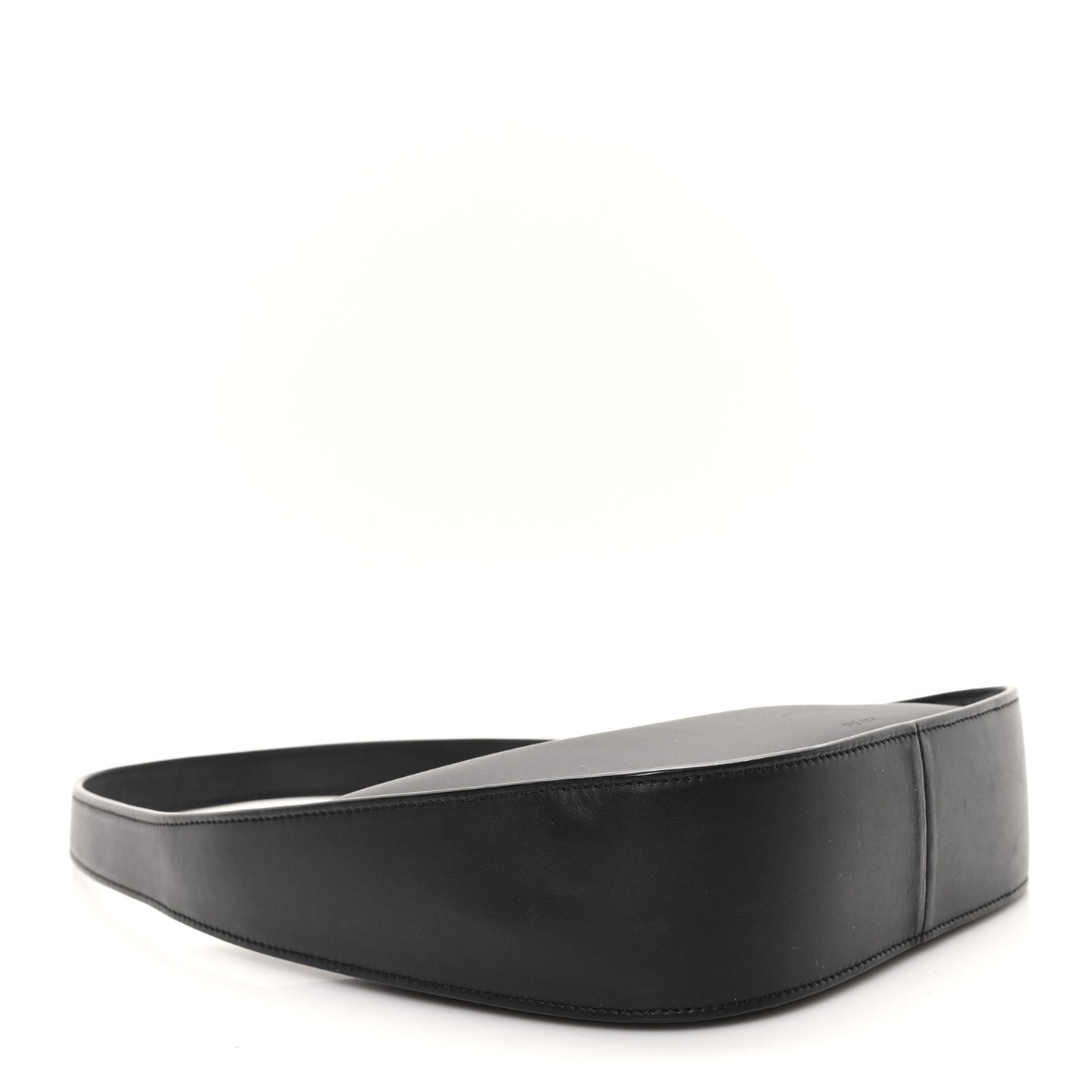 Smooth Calfskin Half Moon Shoulder Bag Black
