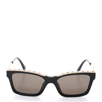 Chanel Acetate Polarized Square Sunglasses 5417-A Black 2 of 7