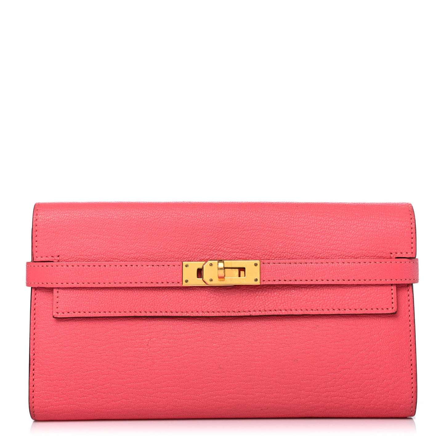 Chevre Mysore Kelly Longue Wallet Rose Lipstick