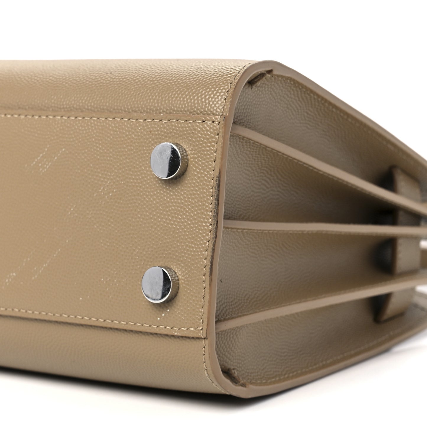 Grained Calfskin Nano Sac de Jour Dark Beige