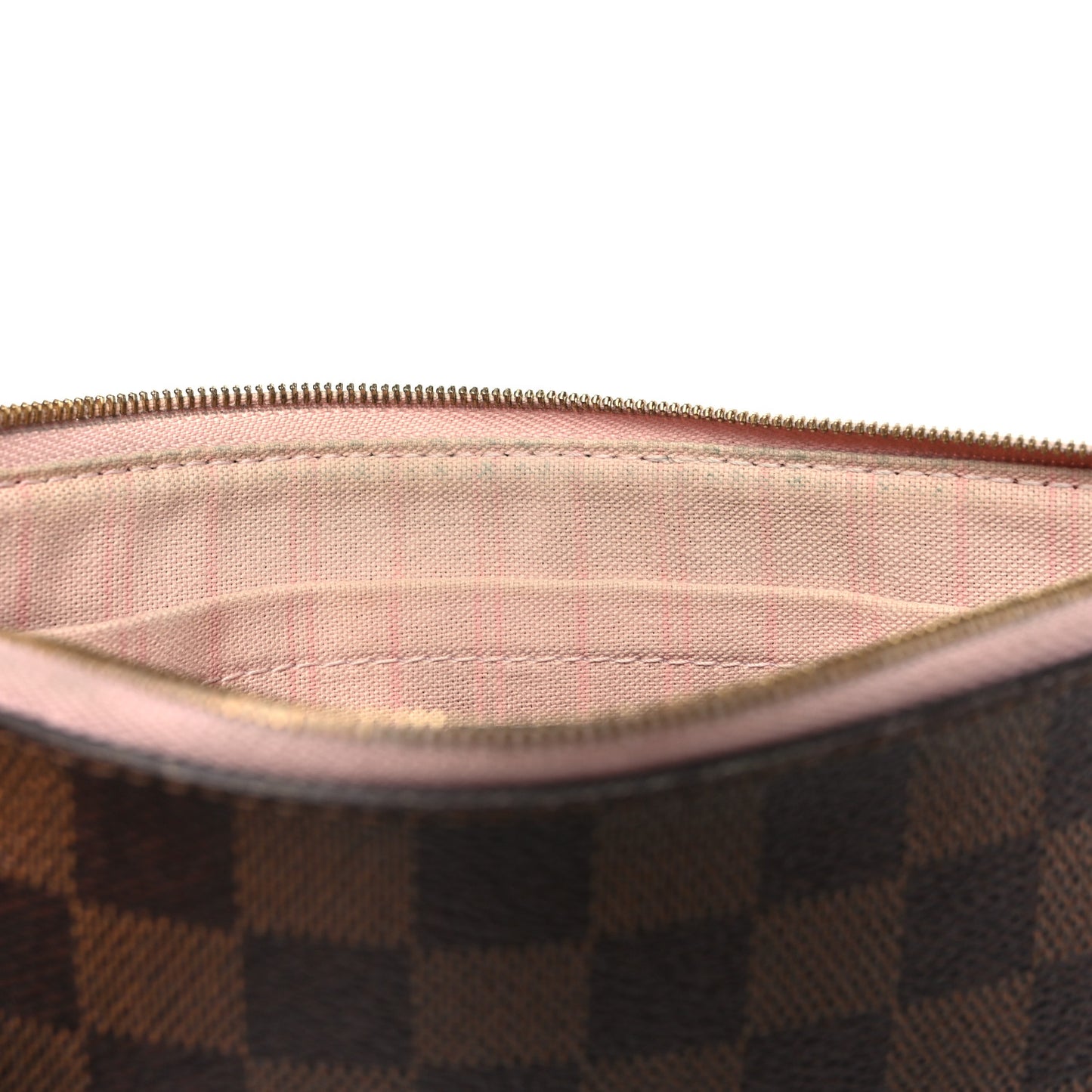 Damier Ebene Neverfull MM GM Pochette Rose Ballerine