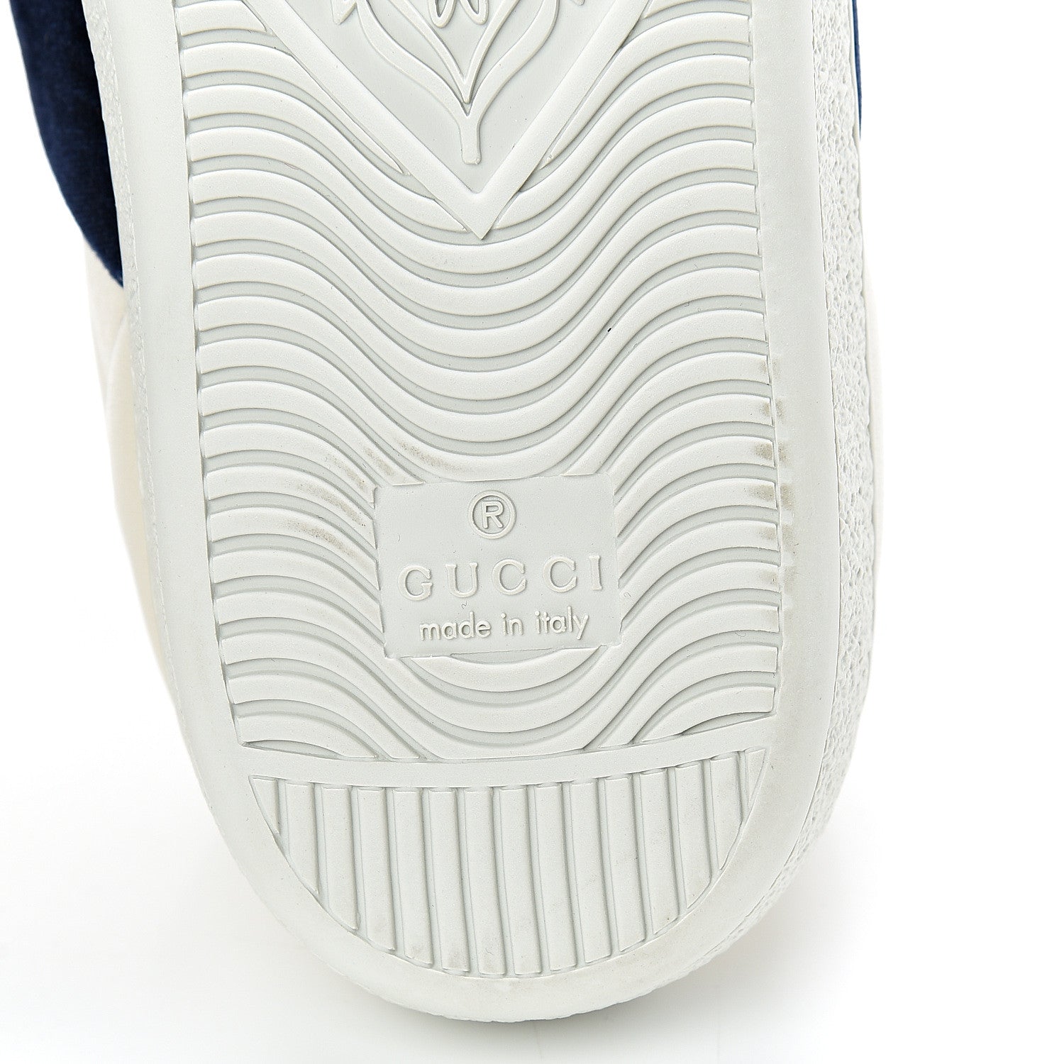 Gucci Calfskin Velvet Womens Bow Ace Sneakers 37.5 White 7 of 10