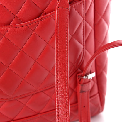 Chanel Lambskin Quilted Small Urban Spirit Backpack Red 15 of 17