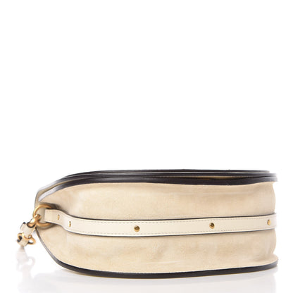 Chloe Calfskin Suede Medium Nile Bracelet Bag Off White 5 of 9