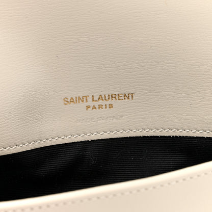 Saint Laurent Smooth Calfskin Monogram Phone Holder Crossbody Crema Soft 5 of 10