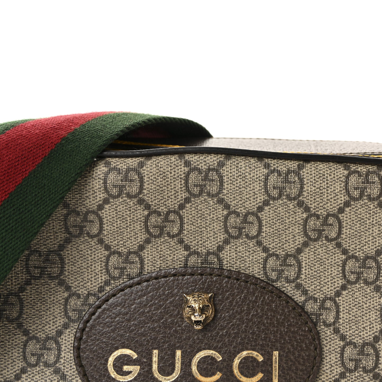 GG Supreme Monogram Web Neo Vintage Shoulder Bag Beige New Acero Crop