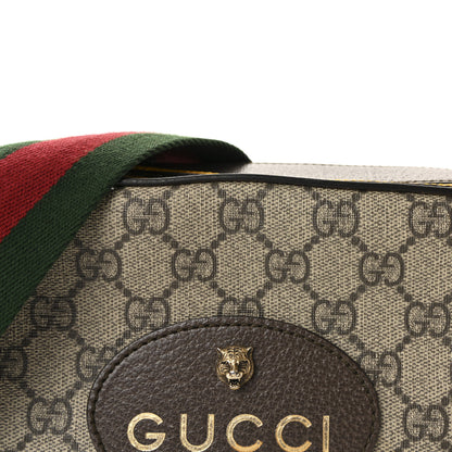 Gucci GG Supreme Monogram Web Neo Vintage Shoulder Bag Beige New Acero Crop 8 of 10