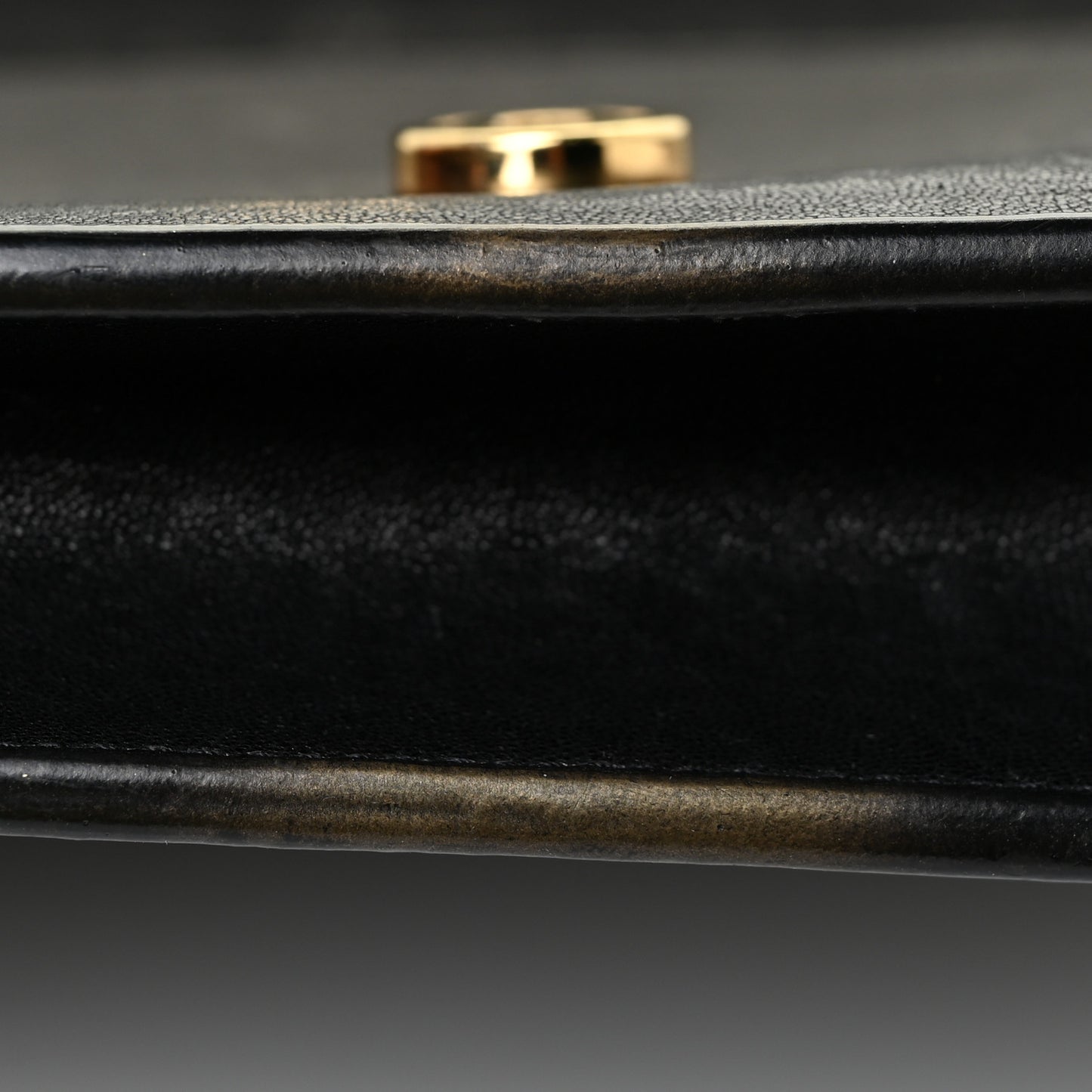 Smooth Calfskin Classic Monogram Kate Heart Tassel Heart Chain Wallet Black