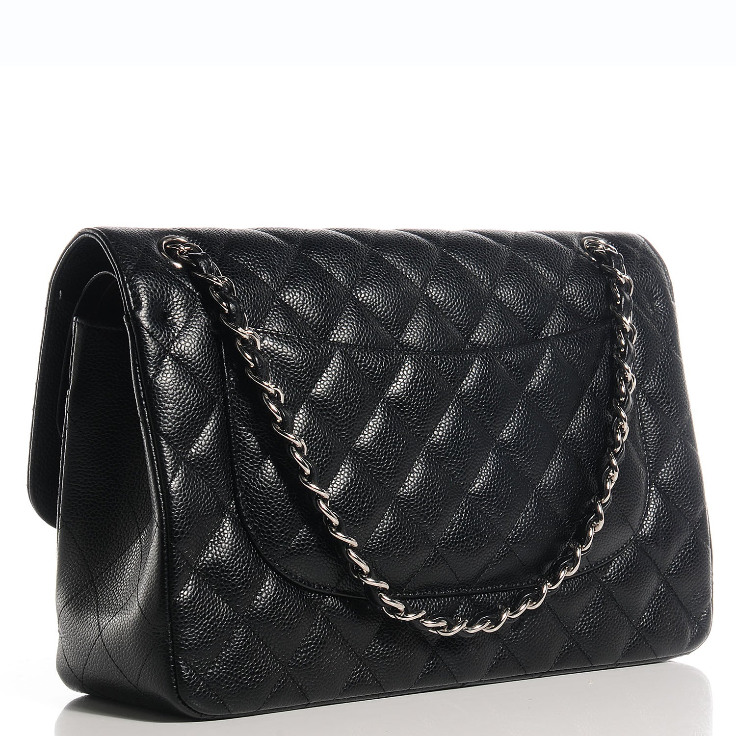 Chanel Caviar Quilted Jumbo Double Flap Black 3 of 7