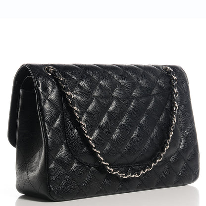 Chanel Caviar Quilted Jumbo Double Flap Black 3 of 7
