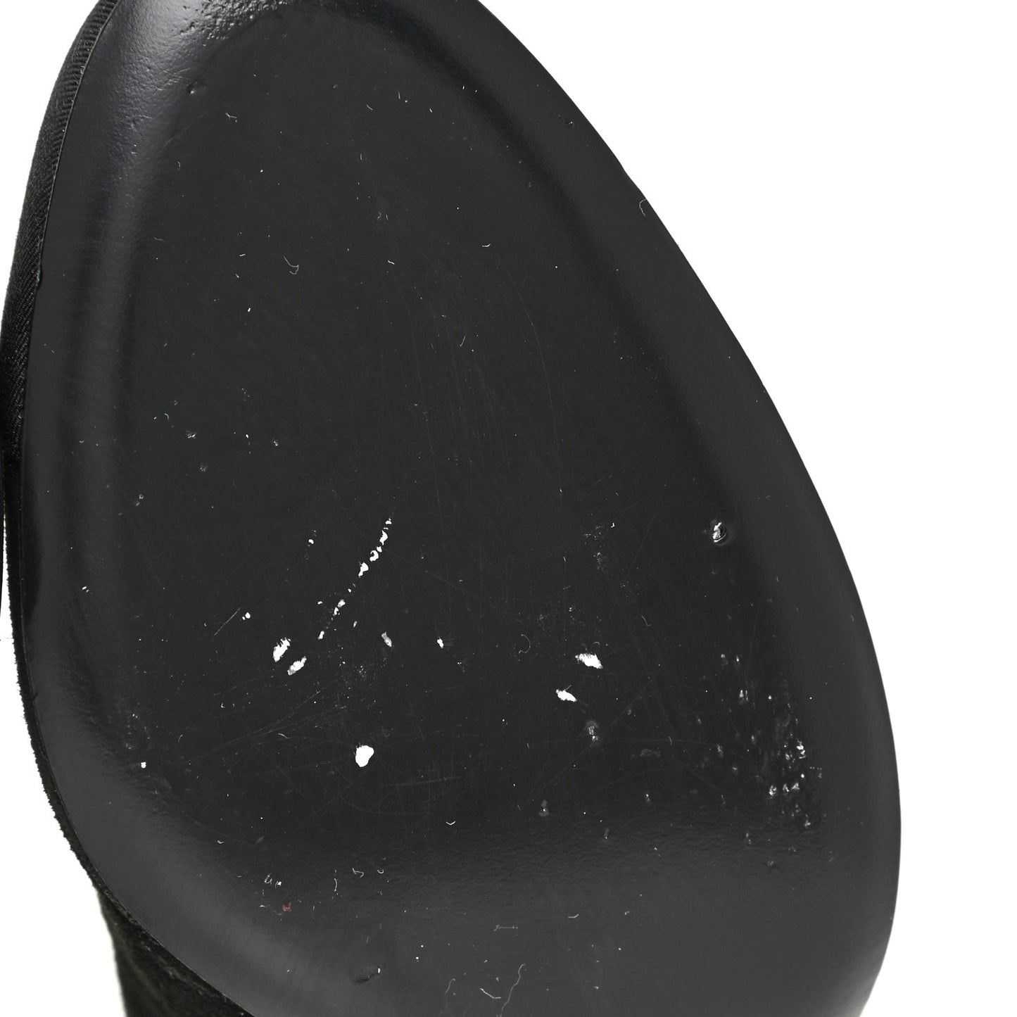 Suede Grosgrain Pearl Ankle Boots 35.5 Black