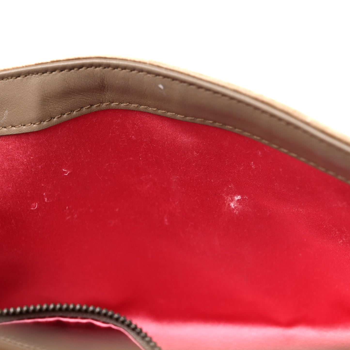 Velvet Matelasse Small GG Marmont Shoulder Bag Taupe